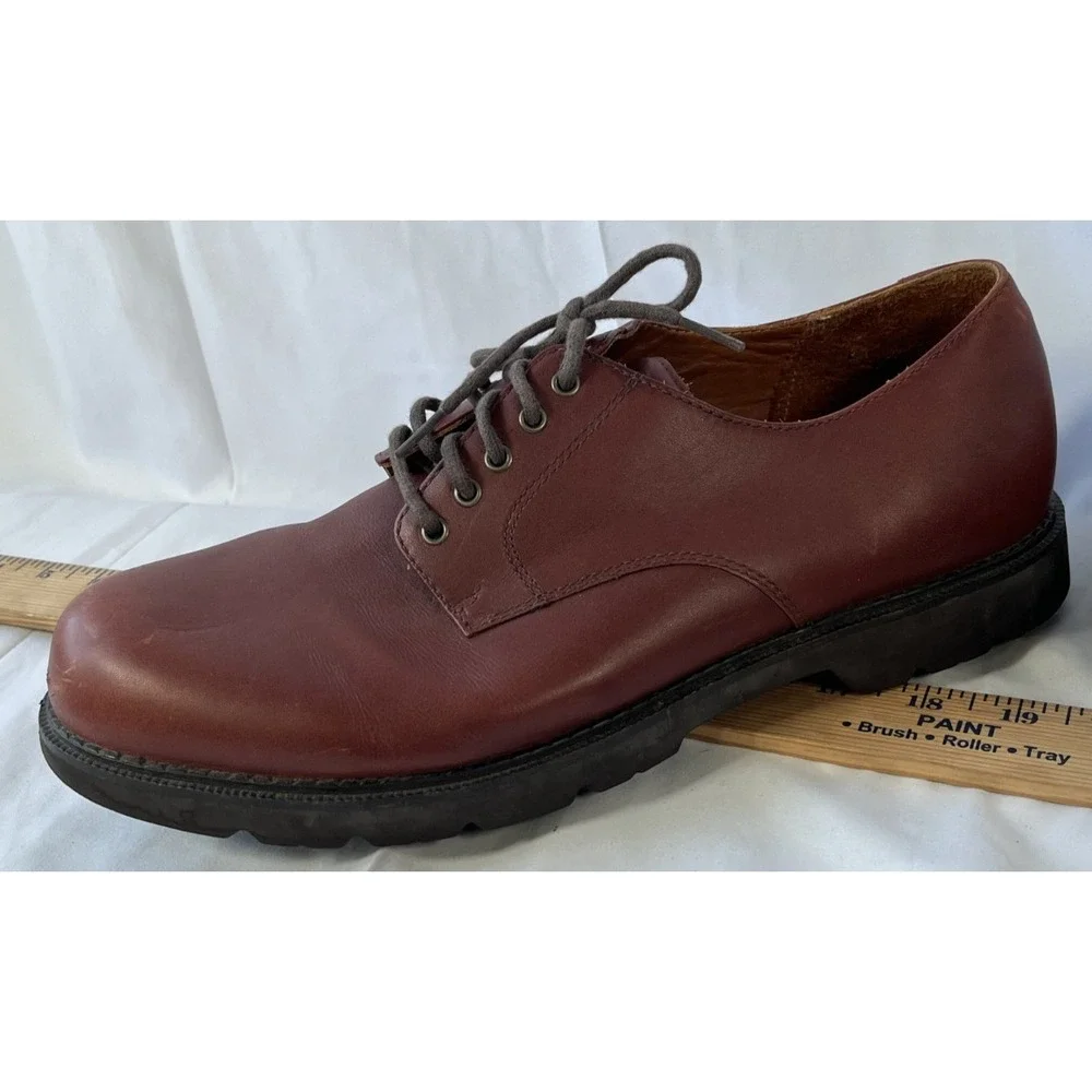 Men's Rockport Leather Chestnut Brown Size 11W‎ Lace Up Shoe Waterproof